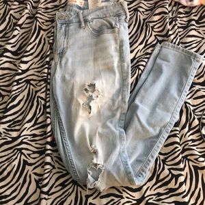 low rise super skinny ripped jeans from hollister